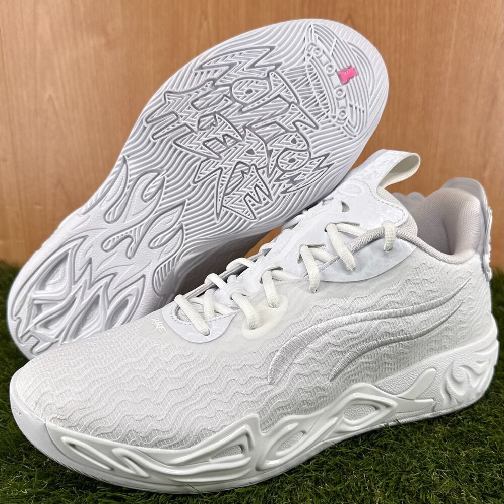 Puma LaMelo Ball MB.04 Lo Ice White Basketball Shoes 311319-01 Men's Size 11